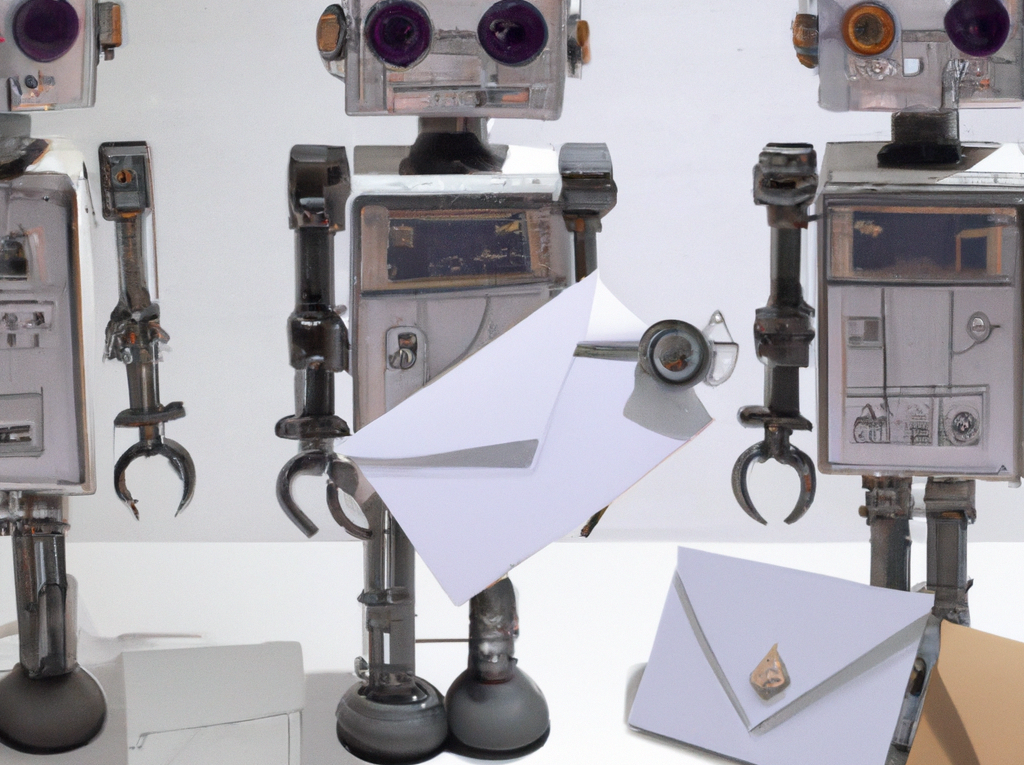 robot avec lettre, newsletter